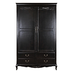 Шкаф черный с 4-мя ящиками и 2-мя дверцами в стиле Прованс Vintage варинант исполнения - 1 | Loft Concept в Саратове