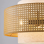 Подвесной светильник с декоративным поясом из плетеного бамбука Biuloggicu варинант исполнения - 4 | Loft Concept в Саратове