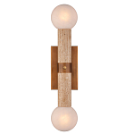 Бра цилиндрической формы с 2-мя плафонами белого цвета Marble Glow варинант исполнения - 1 | Loft Concept в Саратове