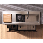 Кухонный гарнитур из массива дерева и камня HI-LINE 6 FRAME DOOR Dada Engenereed Kitchen варинант исполнения - 8 | Loft Concept в Саратове