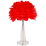 Настольная лампа с перьями Plumage Red Table Lamp варинант исполнения - 1 | Loft Concept в Саратове
