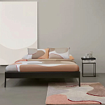 Ковер из хлопка с абстрактным принтом бежевого цвета Elysian Flow Blush варинант исполнения - 5 | Loft Concept в Саратове