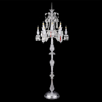 Торшер с 12-ю белыми текстильными абажурами и хрустальными подвесками Lustre Reverie варинант исполнения - 3 | Loft Concept в Саратове