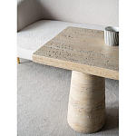 Столик приставной с квадратной столешницей Textured Cream Table варинант исполнения - 6 | Loft Concept в Саратове