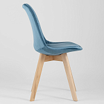 Стул с мягким велюровым сиденьем Arvika Blue варинант исполнения - 2 | Loft Concept в Саратове