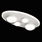 Потолочный светильник овальной формы белого цвета с 4-мя лампами Lunar Pebbles варинант исполнения - 2 | Loft Concept в Саратове