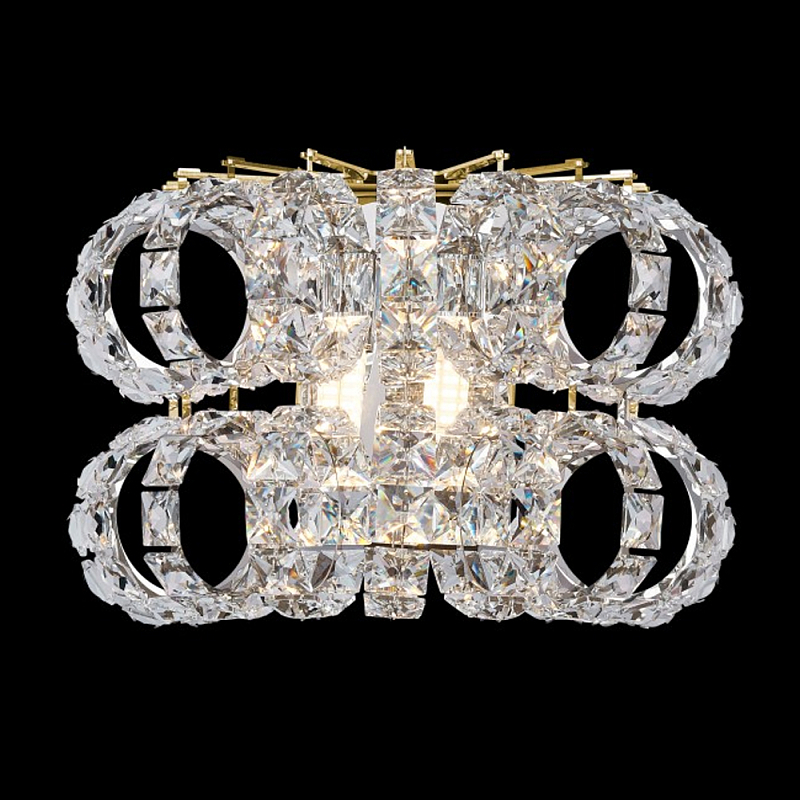 Бра с россыпью хрусталя Perfection of Diamonds Золотой Прозрачный Хром Бра с россыпью хрусталя Perfection of Diamonds Золотой Прозрачный Хром в Саратове | Loft Concept