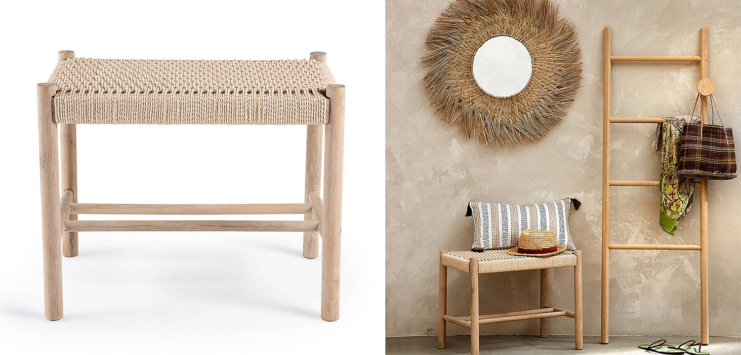 Банкетка Enzo Wicker Beige Banquet mini Банкетка Enzo Wicker Beige Banquet mini - Loft-Concept в Саратове