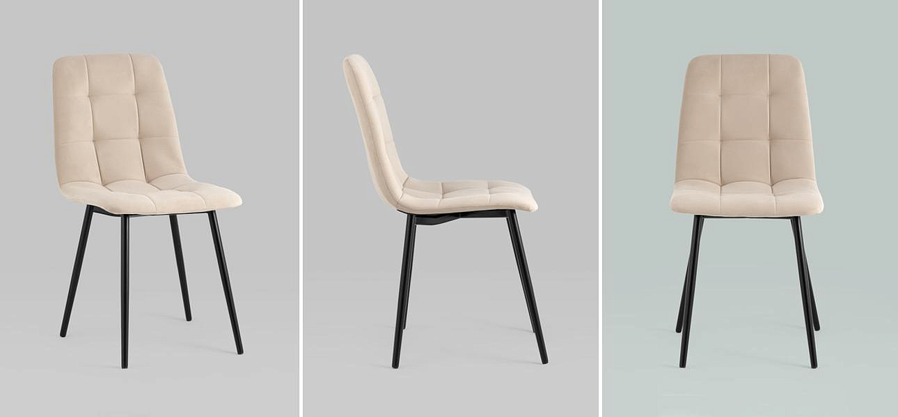 Стул NANCY S-2 Chair Бежевый Велюр Стул NANCY S-2 Chair Бежевый Велюр - Loft-Concept в Саратове