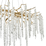Люстра с декором в виде ветвей с хрустальными подвесками Fairytree Gold Crystal Chandelier варинант исполнения - 2 | Loft Concept в Саратове