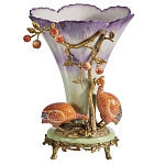 Ваза с цесарками из фарфора с бронзовыми элементами Garden of Eden варинант исполнения - 1 | Loft Concept в Саратове