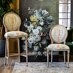 Стул из массива бука светло-зеленый с растительным орнаментом Raffael Angel Green Chair варинант исполнения - 6 | Loft Concept в Саратове