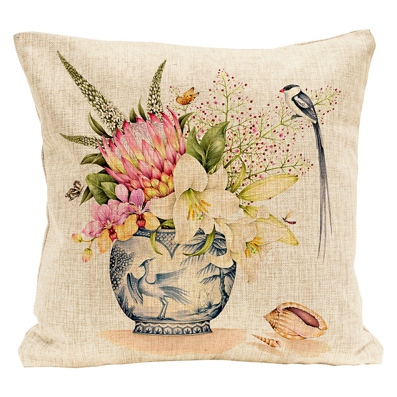 Декоративная подушка Protea Pillow Мульти Бежевый в Саратове | Loft Concept 
