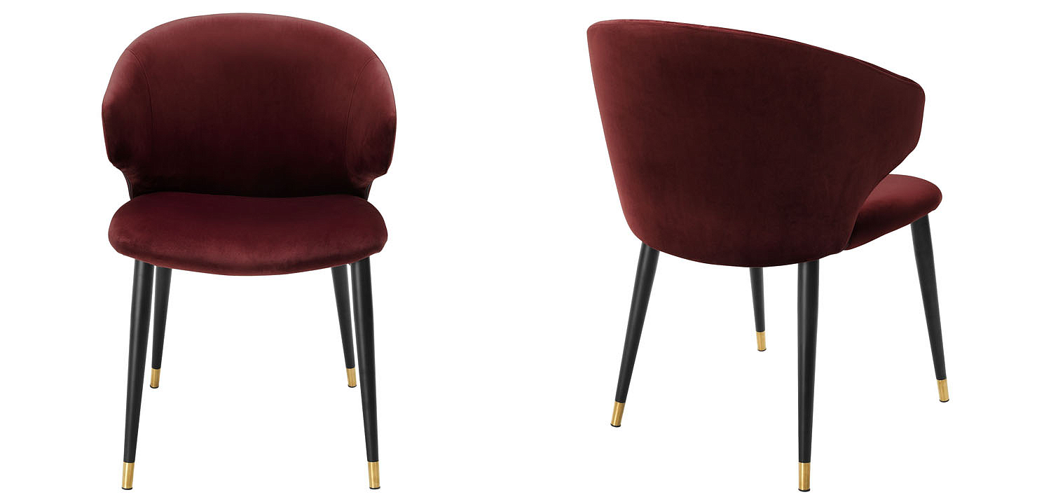 Стул Eichholtz DINING CHAIR VOLANTE burgundy Стул Eichholtz DINING CHAIR VOLANTE burgundy - Loft-Concept в Саратове