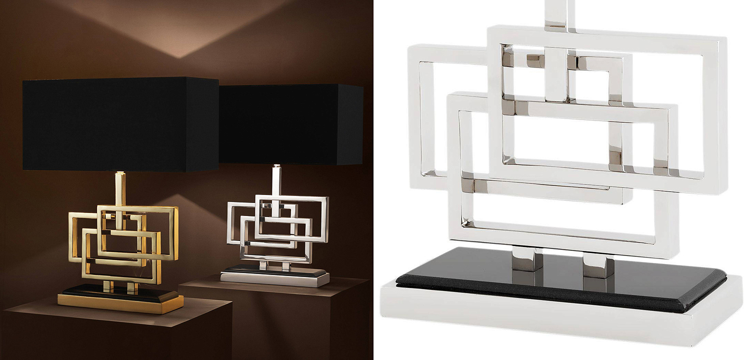 Настольная лампа Eichholtz Table Lamp Windolf Nickel Настольная лампа Eichholtz Table Lamp Windolf Nickel - Loft-Concept в Саратове