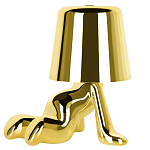 Настольная лампа фигурная цвета золото с гладким абажуром Высота 17 см Sophia варинант исполнения - 2 | Loft Concept в Саратове