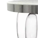 Дизайнерский журнальный стол на 3-х овальных прозрачных ножках Tukutic варинант исполнения - 1 | Loft Concept в Саратове