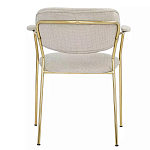 Стул Singer Chair с подлокотниками серый на золотистых ножках варинант исполнения - 4 | Loft Concept в Саратове