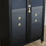 Дизайнерский шкаф витрина Elsa Dreams Black с 4-мя ящиками варинант исполнения - 3 | Loft Concept в Саратове