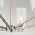 Люстра с 6-ю прозрачными цилиндрическими плафонами Kichler варинант исполнения - 13 | Loft Concept в Саратове