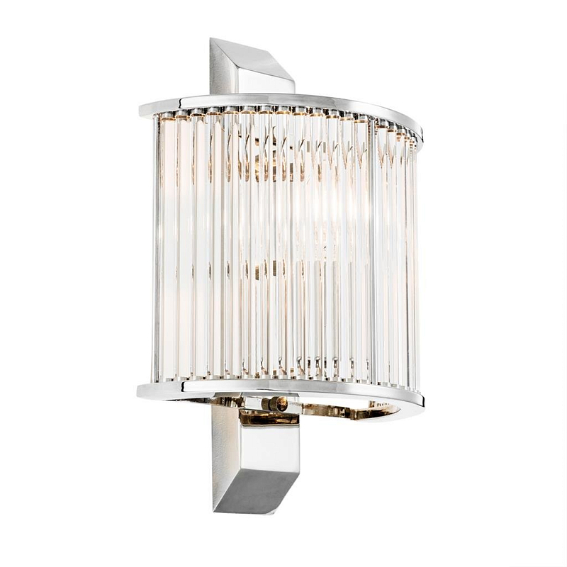 Бра Wall Lamp Oakley Nickel Никель Прозрачное Стекло Бра Wall Lamp Oakley Nickel Никель Прозрачное Стекло в Саратове | Loft Concept