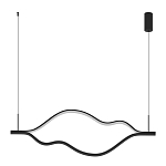 Подвесной светильник волнообразный изогнутый черного цвета 4000К Spiral Lighting варинант исполнения - 3 | Loft Concept в Саратове