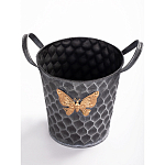 Железное кашпо Gold butterfly design варинант исполнения - 2 | Loft Concept в Саратове