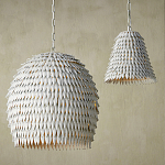 Подвесной светильник белый металлический в форме купола White Natural Lines варинант исполнения - 3 | Loft Concept в Саратове