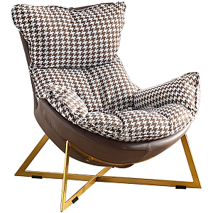 Кресло с принтом "гусиная лапка" PIED DE POULE Armchair
