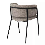 Стул полукруглый с каркасом из металла и мягким сиденьем и спинкой Soft Chenille варинант исполнения - 1 | Loft Concept в Саратове