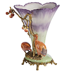 Ваза с цесарками из фарфора с бронзовыми элементами Garden of Eden варинант исполнения - 4 | Loft Concept в Саратове