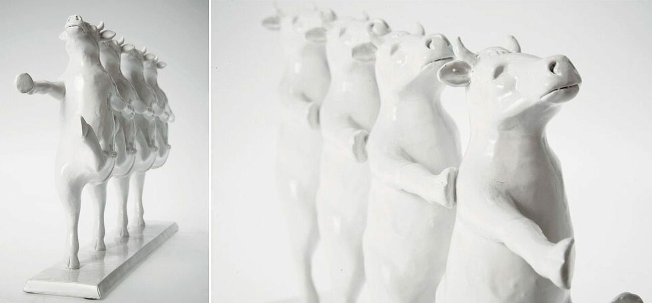 Статуэтка белая March of the Cows Статуэтка белая March of the Cows - Loft-Concept в Саратове