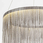 Подвесная кольцевая люстра с металлическими цепочками Fringe Chain Horizontal Ring Light варинант исполнения - 4 | Loft Concept в Саратове