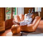 Дизайнерский кожаный пуф в виде бейсбольного мяча Poltronova Joe Ball Pouf варинант исполнения - 9 | Loft Concept в Саратове