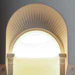 Встраиваемый в стену гипсовый светильник под покраску с арками и рельефными колоннами Antiquity Athena варинант исполнения - 7 | Loft Concept в Саратове