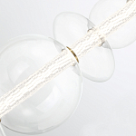 Подвесной светильник линейный с прозрачными стеклянными шарами разного диаметра Eurofase варинант исполнения - 13 | Loft Concept в Саратове