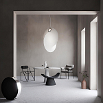 Подвесной светильник белый с фигурным тканевым плафоном White Whirlwinds варинант исполнения - 5 | Loft Concept в Саратове