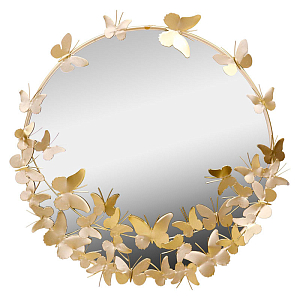 Зеркало круглое Golden Butterflies