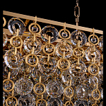 Люстра овальная каскадная с подвесками в форме колец Galaxy of Light варинант исполнения - 3 | Loft Concept в Саратове