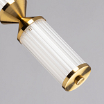 Подвесной светильник с двумя белыми рифлеными цилиндрическими плафонами Golden Swirl варинант исполнения - 6 | Loft Concept в Саратове