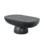 Столик кофейный черного цвета с овальной столешницей и круглым основанием Black Dalmen Table варинант исполнения - 5 | Loft Concept в Саратове