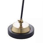 Настольная лампа с наклонным корпусом и подвижным плафоном в сочетании золотистого и чёрного цвета Work Surface Light варинант исполнения - 5 | Loft Concept в Саратове