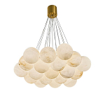 Люстра подвесная круглая с сферическими плафонами из натурального камня Glowing Spheres варинант исполнения - 10 | Loft Concept в Саратове