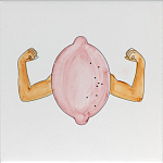 Плитка дизайнерская с узором Лимон варинант исполнения - 2 | Loft Concept в Саратове