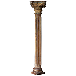 Антикварная колонна из тикового дерева Bhavnagar Antique Column Brown варинант исполнения - 1 | Loft Concept в Саратове