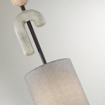 Подвесной светильник с серым тканевым плафоном Flourish варинант исполнения - 4 | Loft Concept в Саратове