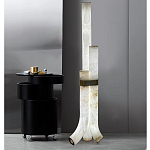 Торшер геометрический с тремя мраморными плафонами Marble Tripod варинант исполнения - 4 | Loft Concept в Саратове