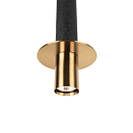 Подвесной светильник с узким цилиндрическим плафоном и золотым металлическим декором Concrete Pipe варинант исполнения - 6 | Loft Concept в Саратове