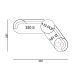 Угловой диван Calypso с поворотным механизмом и пуфом   варинант исполнения - 7 | Loft Concept в Саратове