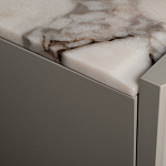 Тумба под телевизор серая с мраморной столешницей Uniqueness Marble варинант исполнения - 5 | Loft Concept в Саратове